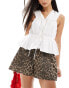 Фото #1 товара ASOS DESIGN poplin short in leopard print