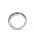 ფოტო #3 პროდუქტის Maverick Surfer Design Sterling Silver Blue Sapphire, Topaz Gemstone Band Ring