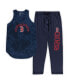 ფოტო #2 პროდუქტის Women's Navy Boston Red Sox Plus Size Jersey Tank Top and Pants Sleep Set