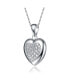Фото #3 товара Fashionable and elegant White Gold Plated Heart Pendant Necklace