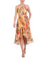 Фото #3 товара Women's Floral-Print Halter Midi Dress
