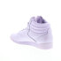 Reebok Freestyle Hi Womens Purple Leather Lace Up Lifestyle Sneakers Shoes