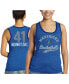 Фото #1 товара Women's Threads Dirk Nowitzki Royal Dallas Mavericks Name and Number Tri-Blend Tank Top