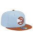 Фото #3 товара Men's Light Blue/Brown Atlanta Hawks 2-Tone Color Pack 9fifty Snapback Hat