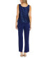 3-Pc. Sequined Lace Pantsuit & Jacket