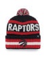 ფოტო #1 პროდუქტის Men's Black Toronto Raptors Bering Cuffed Knit Hat with Pom