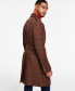 Men's Classic-Fit Plaid Self Belted Wool Blend Overcoats