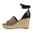 Фото #3 товара Matisse Roma Cheetah Print Espadrille Wedge Womens Black Casual Sandals ROMA-BK