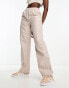 ASOS DESIGN clean pull on cargo trouser in stone