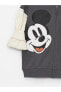 LCW baby Kapüşonlu Uzun Kollu Mickey Mouse Baskılı Erkek Bebek Fermuarlı Sweatshirt