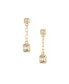 Linked Chain Dangle 18K Gold Plated Earrings