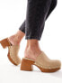 Bershka platform clog in taupe