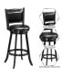 Set of 2 29'' Swivel Bar Height Stool Wood Dining Chair