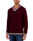 ფოტო #1 პროდუქტის Men's V-Neck Merino Cricket Sweater, Created for Macy's