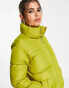 Фото #4 товара New Look boxy puffer jacket in chartreuse