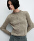 ფოტო #6 პროდუქტის Women's Rhinestone Detail Ribbed Sweater