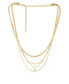 ფოტო #1 პროდუქტის Multi-Chain Layered Gold Plated Necklace
