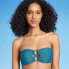 Фото #1 товара Women's Tunnel Keyhole Bandeau Bikini Top - Shade & Shore™ Dark Teal Small