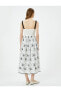 Фото #4 товара Платье средней длины с цветочным узором на бретелях Koton