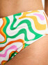 Vero Moda high waisted bikini bottoms in bright swirl print