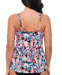 Фото #2 товара Women's Blushing Pleated Tankini Top, Created for Macy's