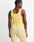 Фото #3 товара Women's Ribbed Henley Modal Sleep Tank Top, Created for Macy's