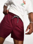 Фото #2 товара ASOS DESIGN oversized shorts in burgundy sporty mesh