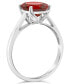 Garnet (3-1/10 ct. t.w.) Ring in 14K White Gold