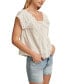 ფოტო #3 პროდუქტის Women's Pintucked Schiffli Blouse