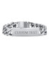 ფოტო #4 პროდუქტის Men's Solid Name Bar Plated Identification ID Bracelet For Men Boys Curb Chain Link Stainless Steel