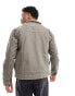 ASOS DESIGN western jacket with contrast stitching in grey