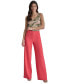 Фото #4 товара Women's Mid-Rise Side-Zip Wide-Leg Pants