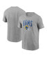 Фото #2 товара Men's Heathered Gray Los Angeles Rams Team Athletic T-shirt