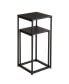 Set of 2 Square Black Side Tables