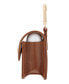 Фото #2 товара Women's Honey Brown Faux Leather Holder with Gold-Tone Alloy AK Symbol and Matching Carabiner Clip
