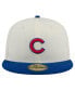Фото #4 товара Men's Cream Chicago Cubs Evergreen Chrome 59Fifty Fitted Hat
