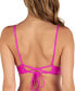 Фото #2 товара Juniors' Ribbed Cut-Out Bralette Bikini Top