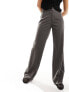 Stradivarius tailored straight trouser in dark grey