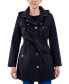 ფოტო #1 პროდუქტის Women's Hooded Belted Zip-Front Raincoat