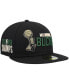 Фото #4 товара Men's Black Milwaukee Bucks Champs Trophy 59Fifty Fitted Hat