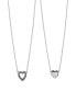 Фото #1 товара FAO Schwarz fine Silver Plated Heart Pendant Mommy and Me Necklace Set, 2 Piece