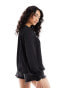 Фото #4 товара ASOS DESIGN long sleeve blouse with pocket detail in black