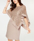 Sequined Cape Sheath Dress