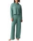 Women's 2-Pc. Hooded Brushed Waffle Pajama Set