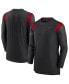 ფოტო #2 პროდუქტის Men's Black Atlanta Falcons Sideline Tonal Logo Performance Player Long Sleeve T-shirt