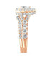 ფოტო #4 პროდუქტის Diamond Pear-Cut Halo Bridal Set (2. ct. t.w.) in 14K White, Yellow or Rose Gold