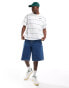 Parlex bataka stripe short sleeve t-shirt in white