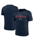 Фото #1 товара Men's Navy Cleveland Guardians Authentic Collection Velocity Performance Practice T-shirt