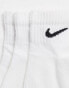 Фото #5 товара Nike Training 3 pack unisex ankle socks in white