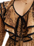 Фото #5 товара Miss Selfridge chiffon frill detail mini dress in animal